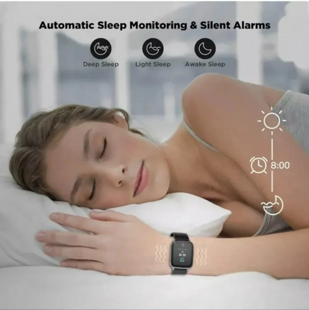 Smart Watch Fitness Tracker Heart Monitor Waterproof 1.3